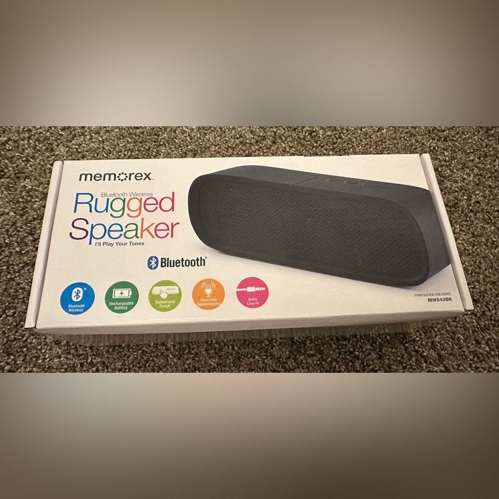 Memorex Rugged Bluetooth Speaker New